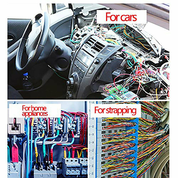4PCS 9mmx 15M Adhesive Cloth Fabric Tape Cable Loom Wiring Harness For Car Auto