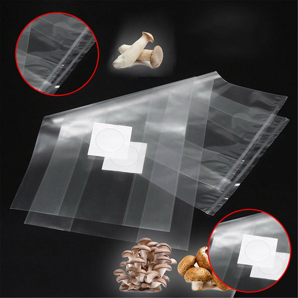 Mushroom Grow Bag Grains Spawn Substrate High Temp Pre Sealable 50x25cm