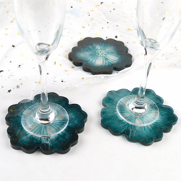Silicone Flower Coaster Pad Coaster Resin Casting Mold Epoxy Mould Silicone