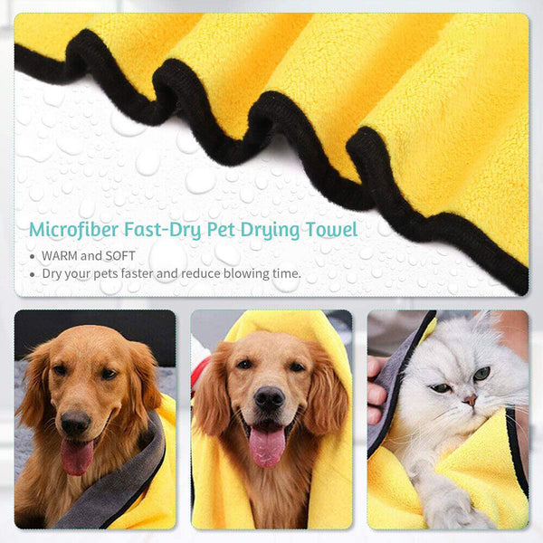 Pet Super Clothes Drying Absorbent Sleepwear Bathrobe Robe Soft Robe Dog Towel