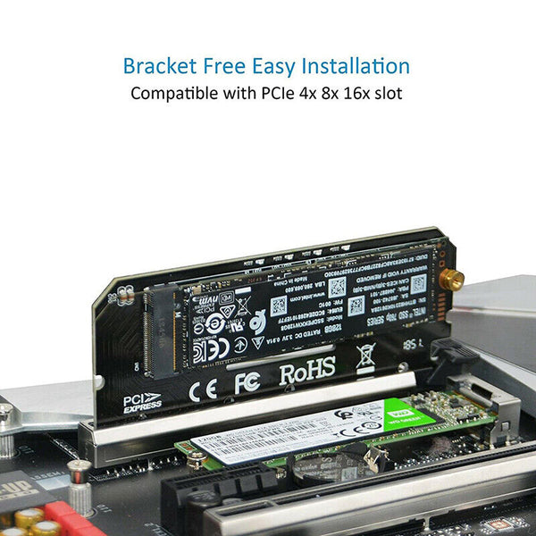 M.2 NVMe SSD NGFF TO PCIE 3.0 x16 x8 x4 Adapter M Key Interface Card Full Speed