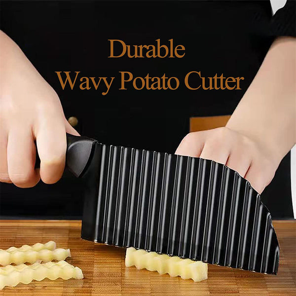 1-5PCS Chopper Knife Wavy Slicer Crinkle Potato Chip Cut Blade Crinkle Vegetable