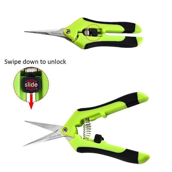 2PCS Gardening Pruning Shears Plant Scissors Trim Branch Trees Secateurs Tool