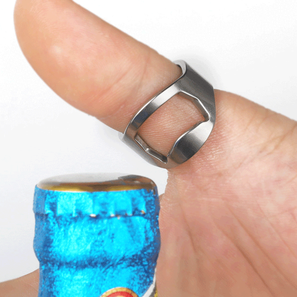 Bottle Opener Ring Beer Barware Novelty Gift Stainless Steel Father's Day Cool