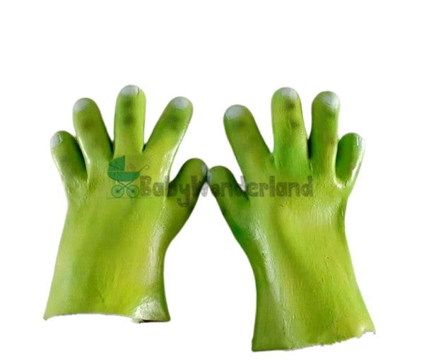 Adult Men Shrek Green Monster Cosplay Costume Mask Gloves Halloween Party XS-3XL
