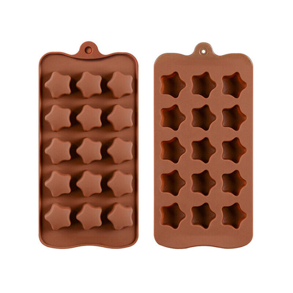 3D Star Silicone Mold Cake Chocolate Ice Cube Soap Tray Baking Mould Tools  DIY