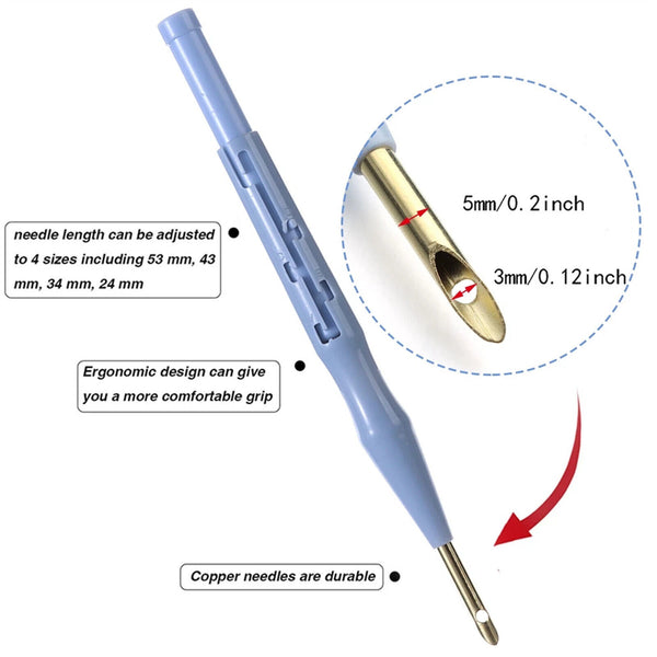 Adjustable Punch Needle Rug Yarn Needle Embroidery Pen Felting Threader Needles