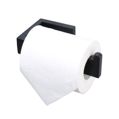 4pcs Toilet Paper Holder Set | Stainless Steel Wall Mounted Bathroom Roll Holders (Black & Chrome)