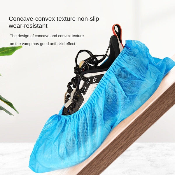 100PCS Disposable Non-Woven Shoe Covers Anti-Slip Protective Overshoes