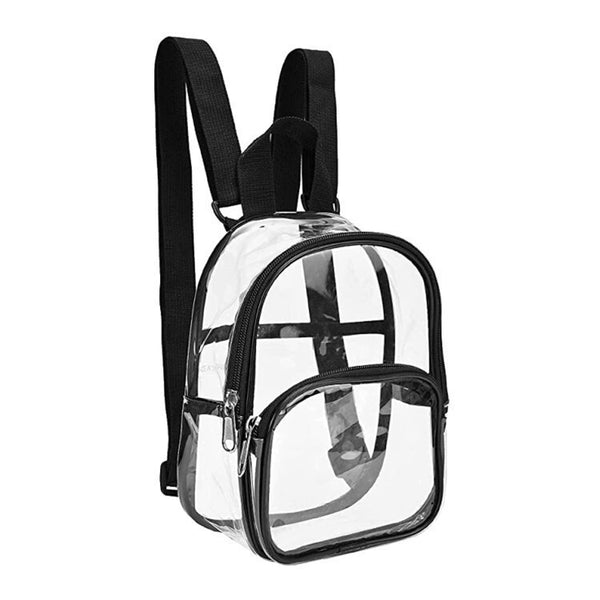 Transparent PVC Backpack Clear Travel School Bag | Security Stadium Hiking Rucksack