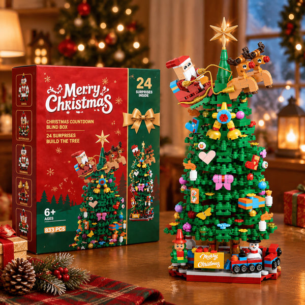 24PCS Advent Calendar 2026 Christmas Tree Building Set Boxes Countdown Block AU