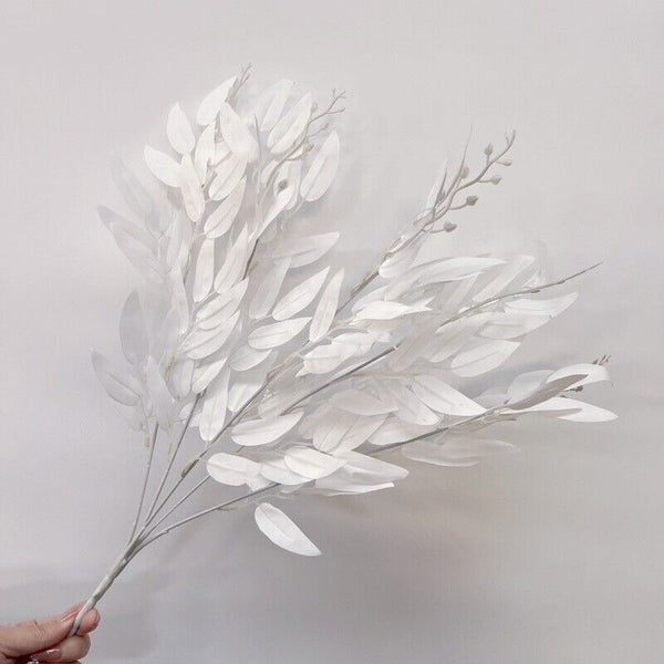 5pcs Large Artificial Flower Willow Leaves Bouquet Plant Branch Decor DIY Party