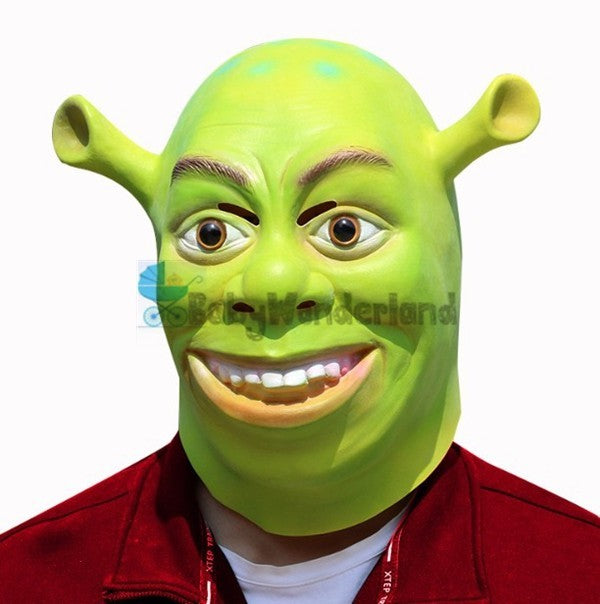Adult Men Shrek Green Monster Cosplay Costume Mask Gloves Halloween Party XS-3XL