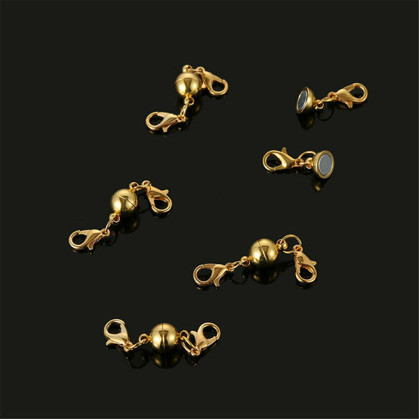 5/10Pcs Strong Magnetic Clasp Necklace Converter Extender lobster claws