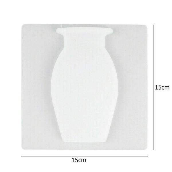 8PCS Silicone Wall Vase Stickers Reusable Flower Holder Window Wall Decor