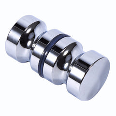 3PCS Stainless Steel Glass Door Knob Pull Handle Bathroom Shower Door