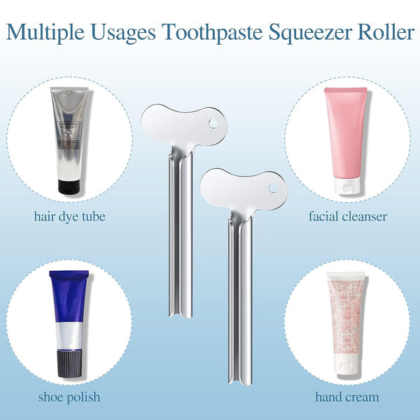 10PCS Stainless Steel Toothpaste Squeezer Tube Roller Dispenser Tool