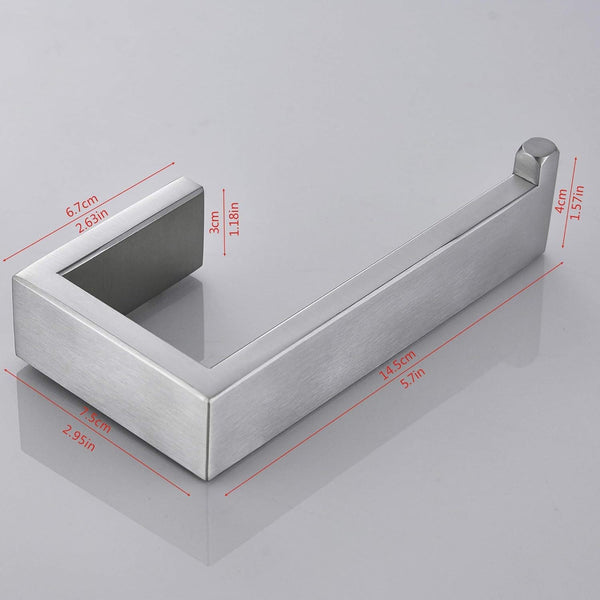 4pcs Toilet Paper Holder Set | Stainless Steel Wall Mounted Bathroom Roll Holders (Black & Chrome)