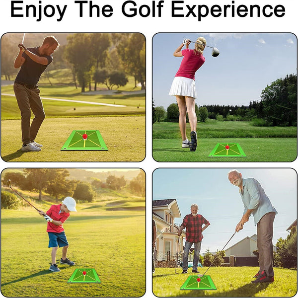 Golf Training Mat for Swing Detection Batting Golf Divot Grass Mat Set Portable