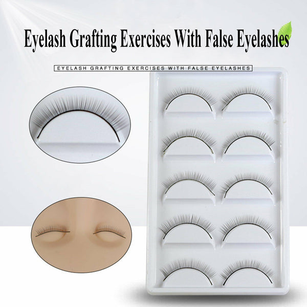 Mannequin Head Makeup Cosmetology Training Head w/ Practice Strip Lashes Set AU