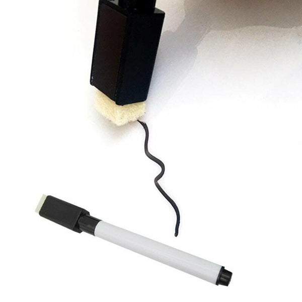 10PCS Whiteboard Marker Pens Black Dry Wipe Magnetic Erase Pen Eraser Lid Cap AU