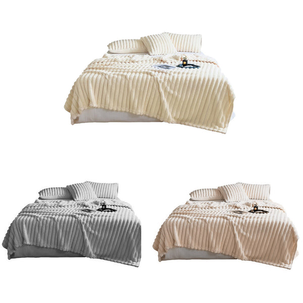 Plush Throw Blanket Soft Warm Sofa Bed Blanket for All Seasons