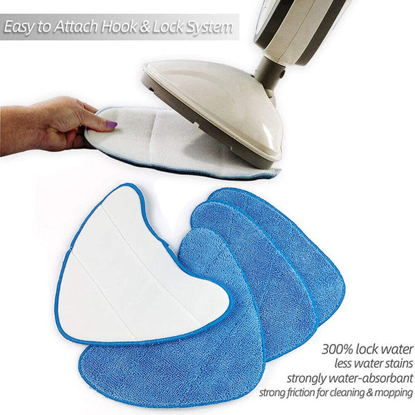 Washable for VAX S86-SF-CC Blue Steam Mop Cleaning Triangle Pads Microfibre