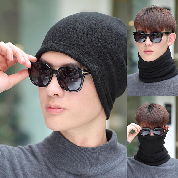 Winter Fleece Neck Warmer Snood Scarf Beanie Hat Ski Balaclava Unisex