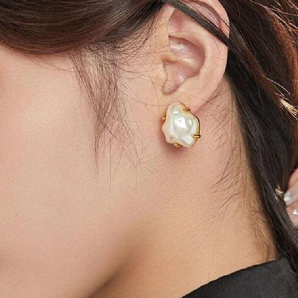 Vintage Irregular Earrings for Women Retro Studs Statement Jewelry Fashion Gift