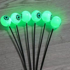 Halloween Solar Lights - Swaying Eyeball Garden Stake Lights, 6-12 Pack