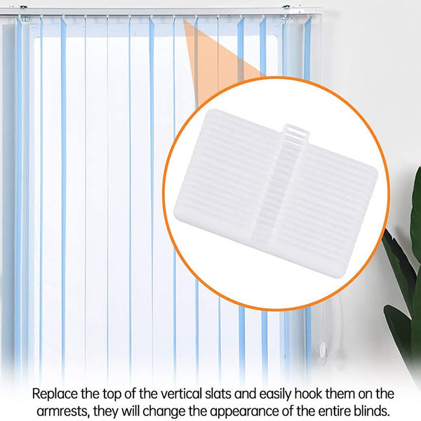 60pcs Vertical Blind Top Hangers 100mm | Curtain Slat Double Hole Replacement Clips