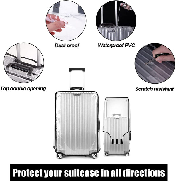 Transparent Waterproof PVC Travel Luggage Protector Suitcase Cover 20