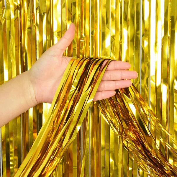 1M Tinsel Curtain Foil Metallic Fringe Backdrop Party Door Decorations Event AU