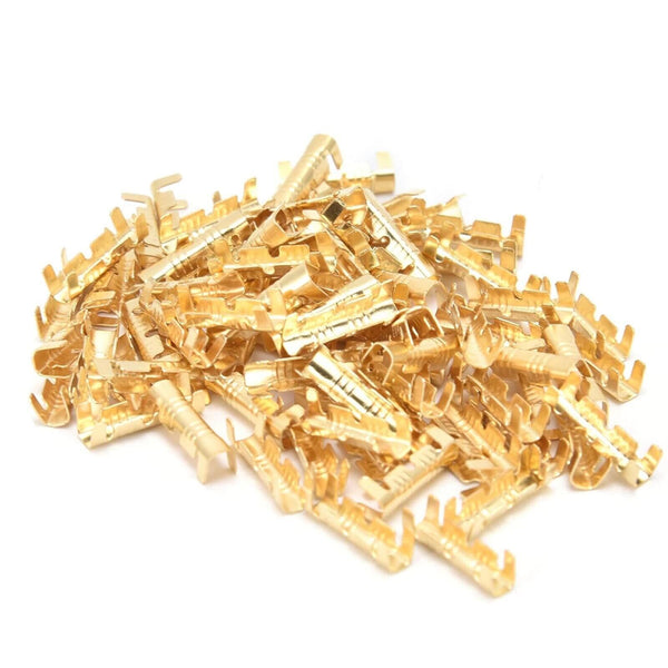 UP 500pcs 0.5-1.5mm² Car Brass Copper Crimp Terminals Electrical Wire Connectors