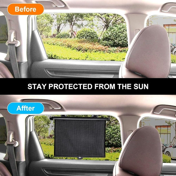 Retractable Car Side Window Sun Shade – Roller Blind Sunshade