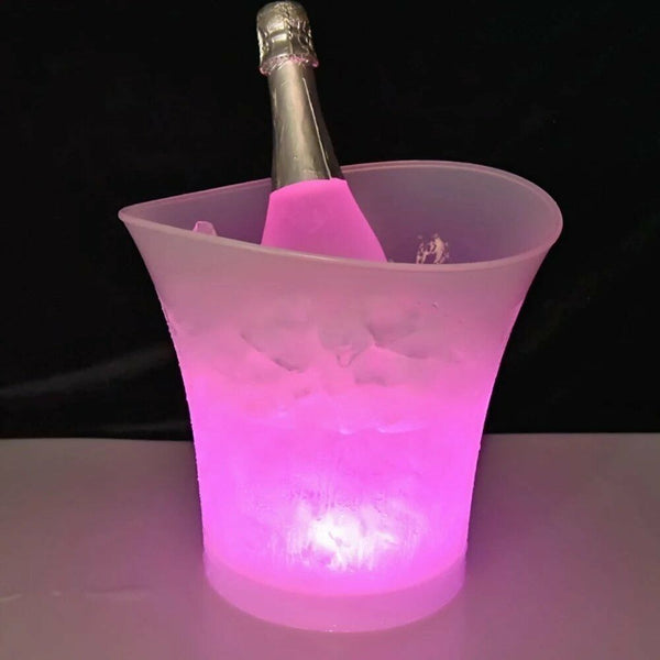 2pcs 5L LEDICE BUCKET Colour Changing Champagne Wine Drinks Cooler Light Glowing