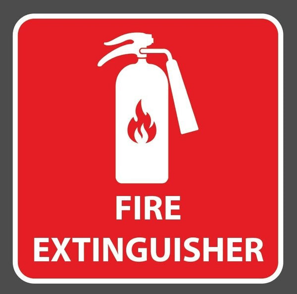 10pk First Aid / Fire Extinguisher Safety Sign OHS WHS waterproof Vinyl 100mm