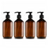 4PCS 300ML Pump Dispenser Bottles with Waterproof Labels Lotion Soap Bottles
