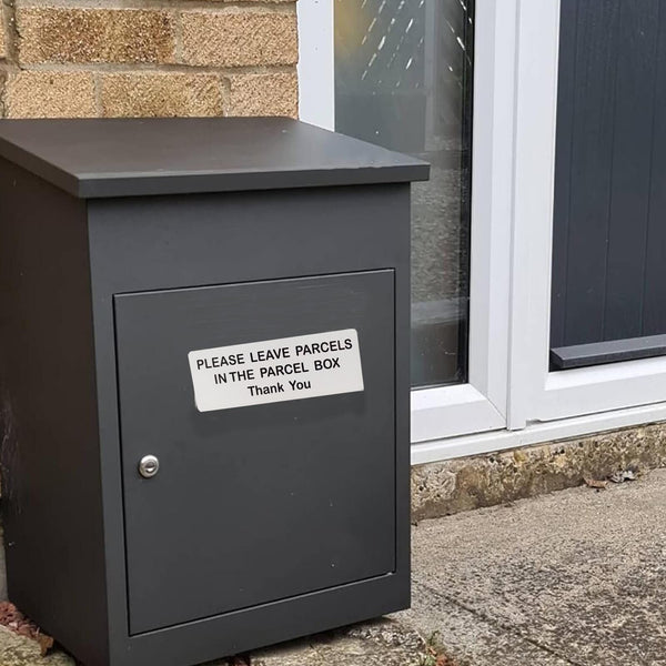 1/2/5/10X Please Leave Parcels in the Parcel Box Sign Plaque Mail Letter Mailbox