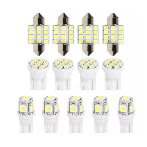 13pcs T10 LED 12V Light Car Bright White Festoon Globe Bulb Interior Kit 31MM AU