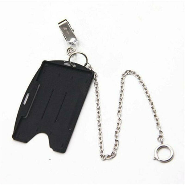 10x Double Sided Rigid Plastic ID Holder Card Badge Sleeve Protector Case Cover