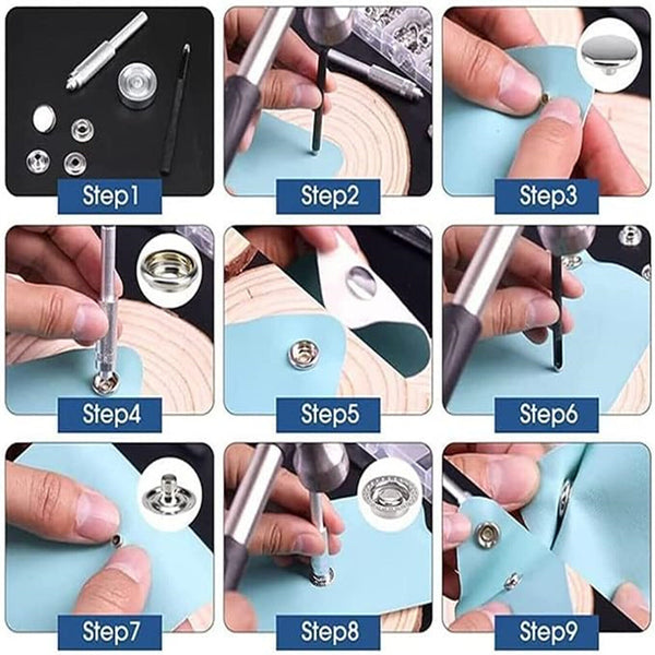 Stainless Steel Snap Fastener Press Studs Button Boat Canvas Marine