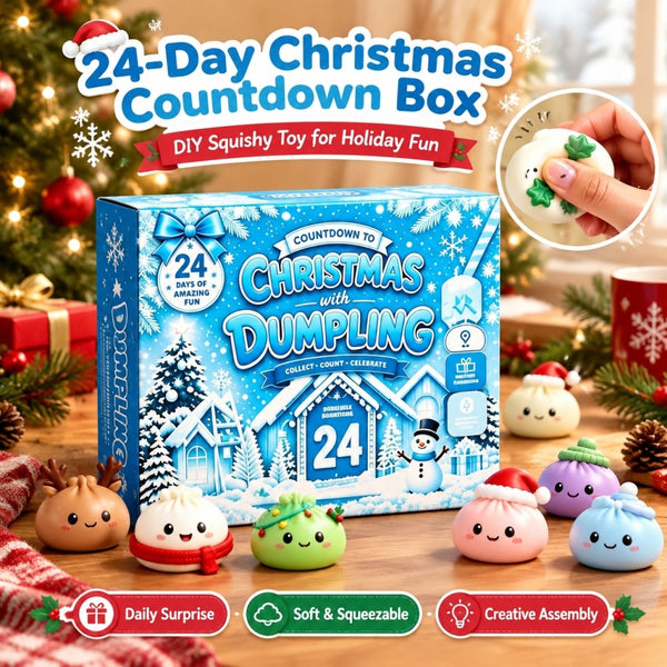 2026 Christmas Squishies Advent Calendar 24 Days Dumpling Toys Kid Xmas Gift
