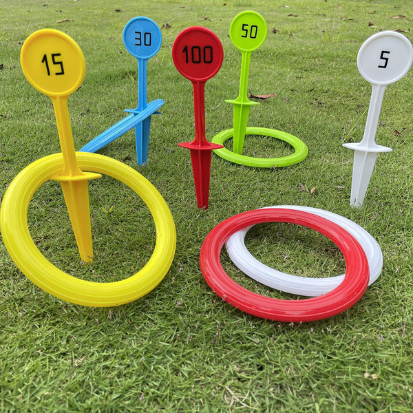Kids Ring Toss Game Set Outdoor Throwing Rings & Stakes Toy