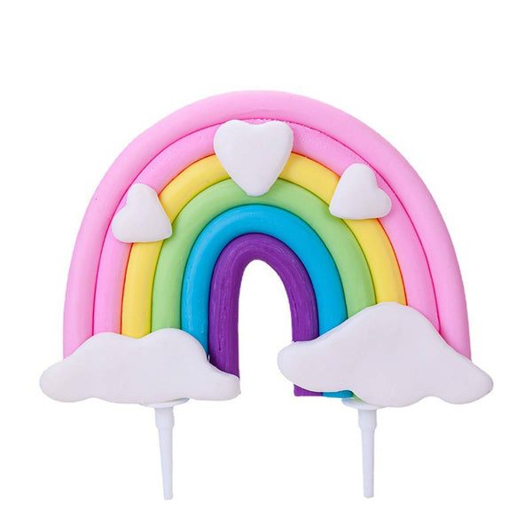5PCS Rainbow Smile Cloud Star Theme Cake Topper Kids Party Cake Decoration DIY