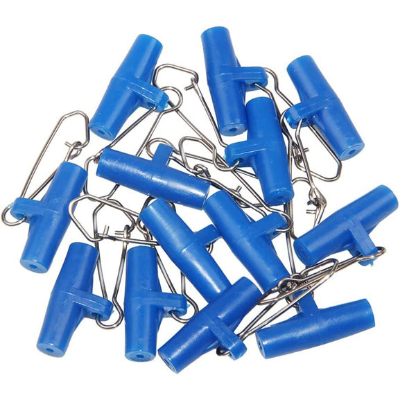 100pcs Blue Sinker Sliders Swivel Slider Line Easy Rigs Hook Snap Bait Rigs AUS
