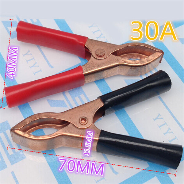 20x Car Alligator Clips 30A Battery Clamps/Crocodile Clip Alligator Clip 70mm AU