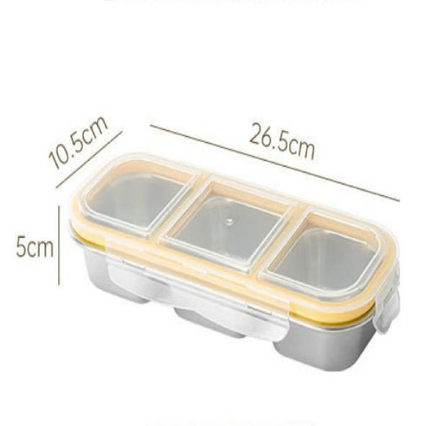 Stainless Steel Snack Container with Lid Lunchbox Food Storage Container 600ml