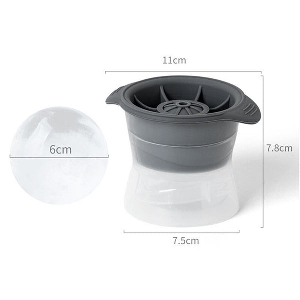 3PCS Large Ice Ball Maker Cube Tray Big Silicone Mold Sphere Whiskey Round Mould