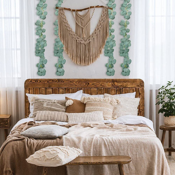 2x 2M Artificial Eucalyptus Garland Greenery Leaf Vine Plants Fake Foliage Decor